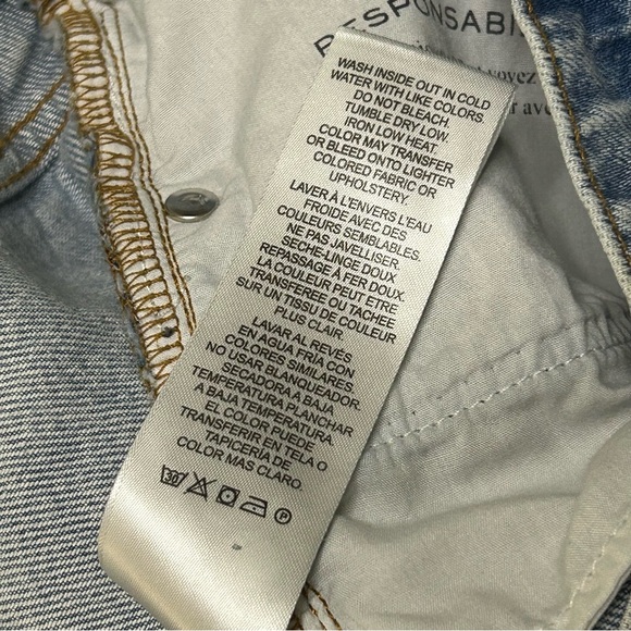 Frame Women’s Denim Blue Straight Jeans Le Slouch Casual Distressed Sz 32 - Picture 6 of 14